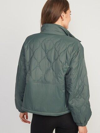 Packable Oversized Water-Resistant Quilted Jacket for Women | Old Navy (CA)