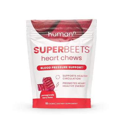 SuperBeets Heart Chews Sample Pack Vegan for Blood Pressure Support & Heart Health - Pomegranate Berry - 10ct | Target