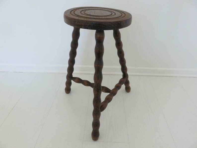 Old Tripod Stool Farm Stool Wooden Compass Legs 1950 1960 - Etsy | Etsy (US)