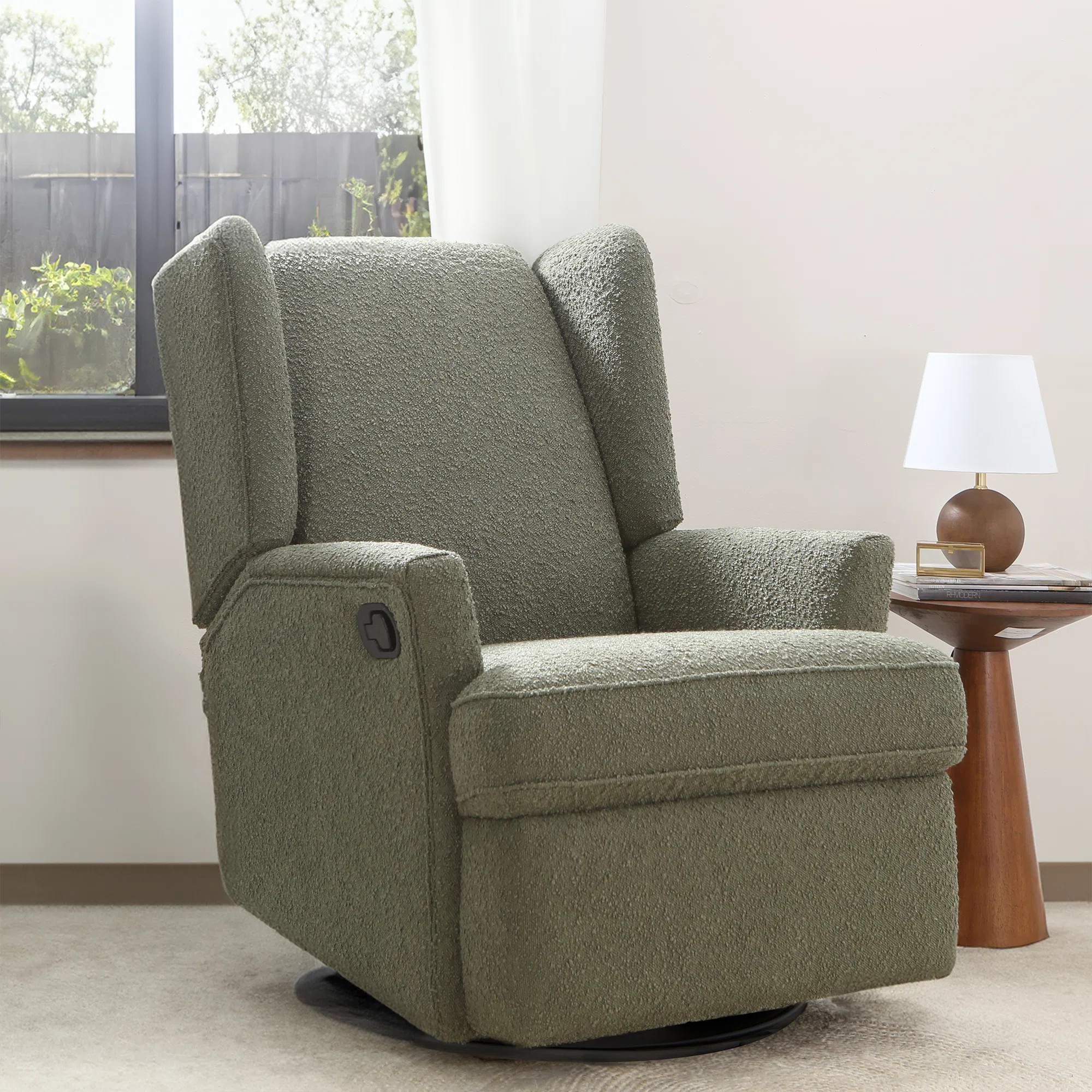 Heming Wingback Recliner Nursery Glider | Wayfair North America