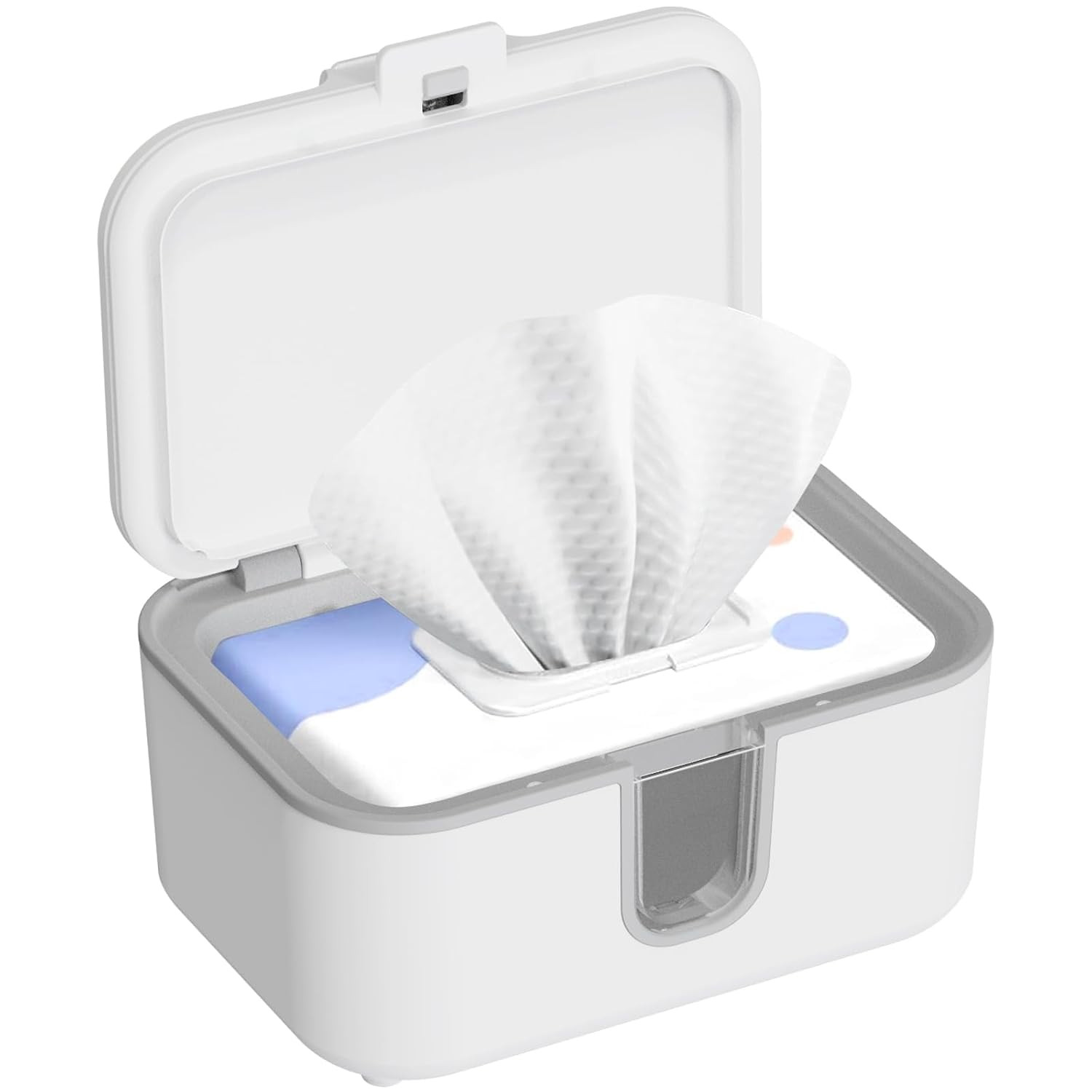 KOSTTE Baby Wipes Warmer, Larger Capacity Wipe Dispenser, Even Heating Diaper Wipe Warmer with Night Light, On/Off Switch, White | Amazon (US)