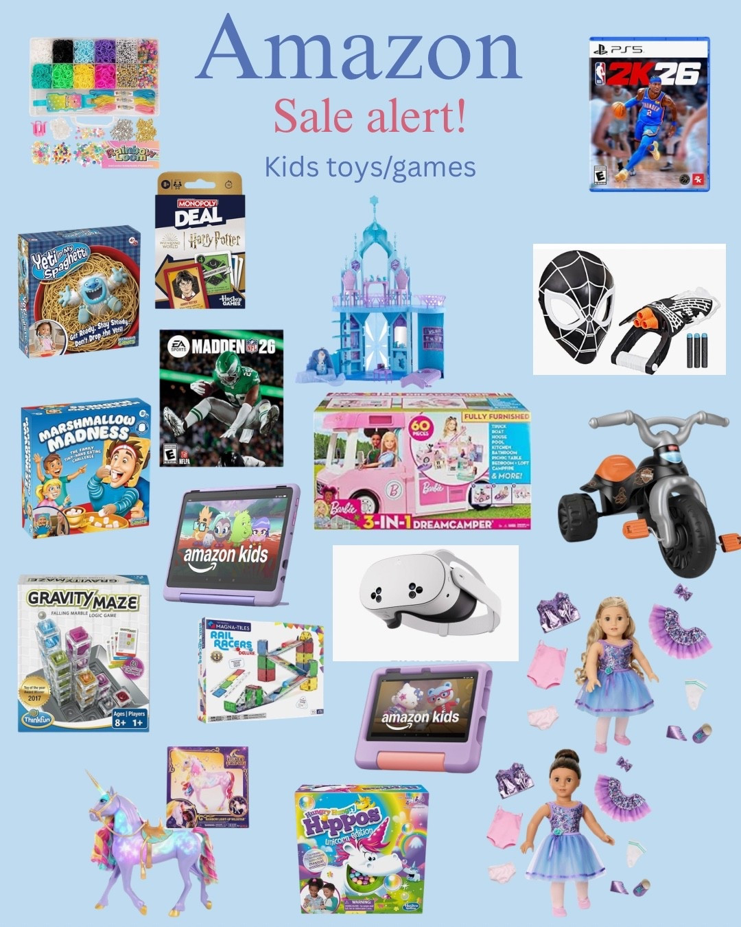 Sale alert! Amazon toys/games

#amazon #amazonsale #amazonfinds #kidsgames #toys #giftguide #amazonkids #holidaygiftguide #christmasgiftguide #kidstablet

#LTKKids #LTKGiftGuide #LTKCyberWeek