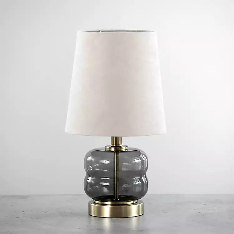 New! Gray Smoked Glass Table Lamp | Kirkland's Home