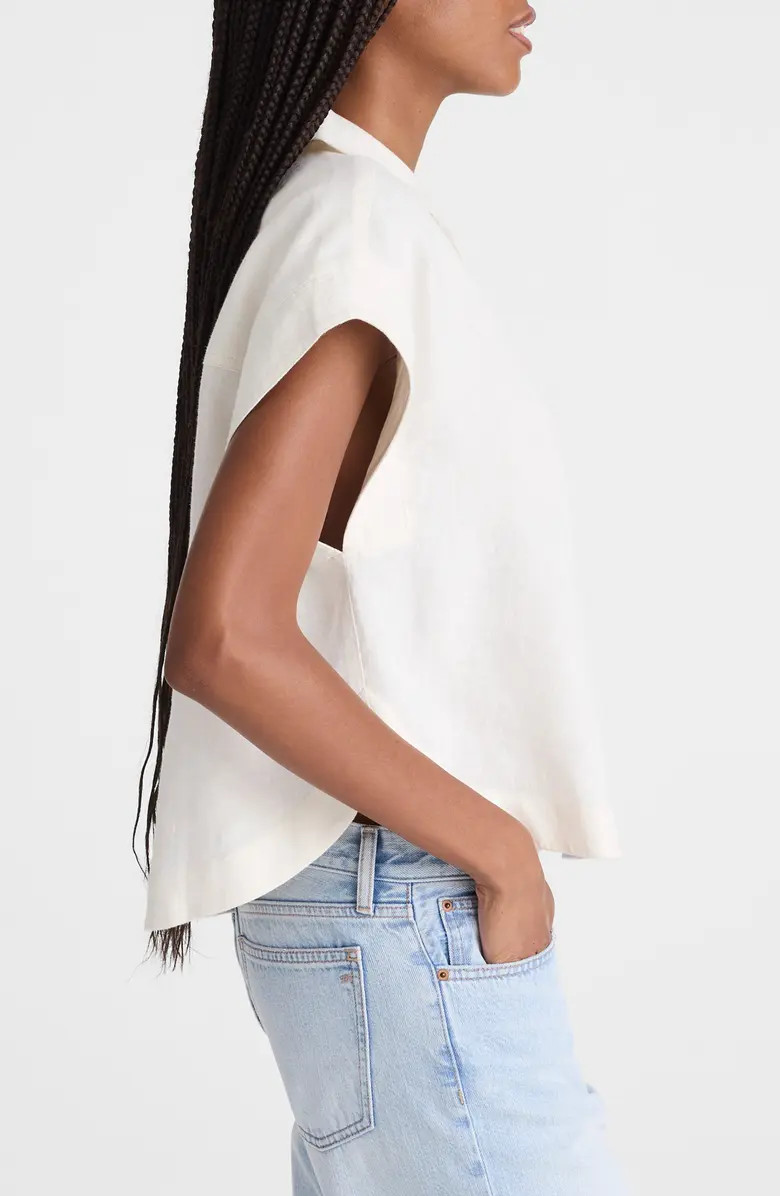 Madewell Notch Collar Linen Popover Shirt | Nordstrom | Nordstrom
