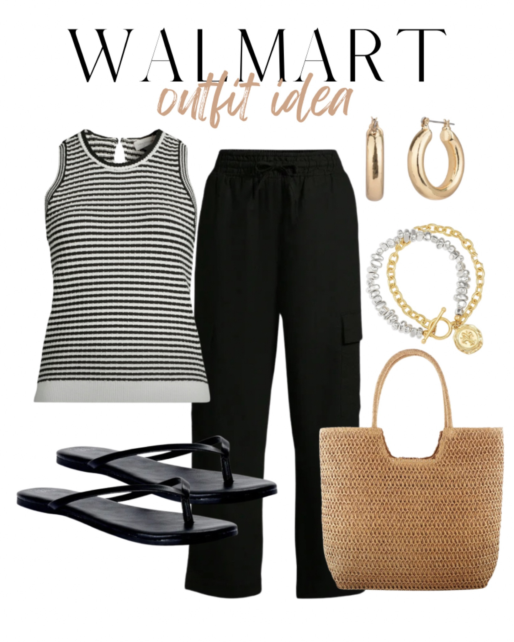 Walmart outfit, Walmart new arrivals, sweater tank, linen pants, cargo pants, summer outfit, vacation outfit 

#LTKOver40 #LTKStyleTip #LTKSeasonal