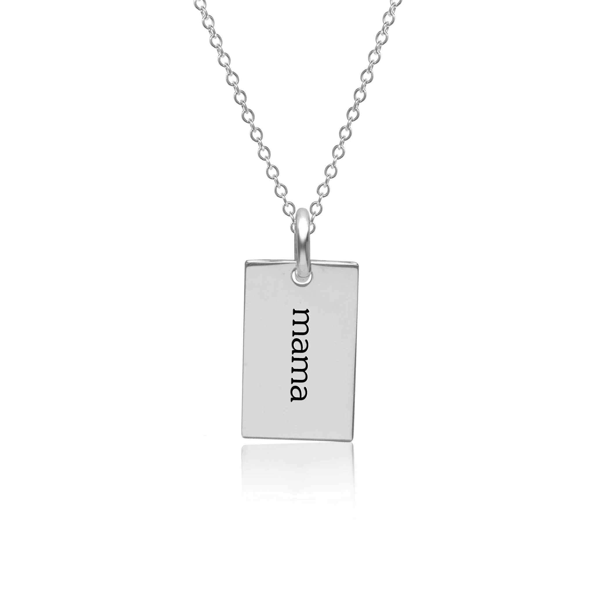 Mini Dog Tag Mama Necklace | Tiny Tags