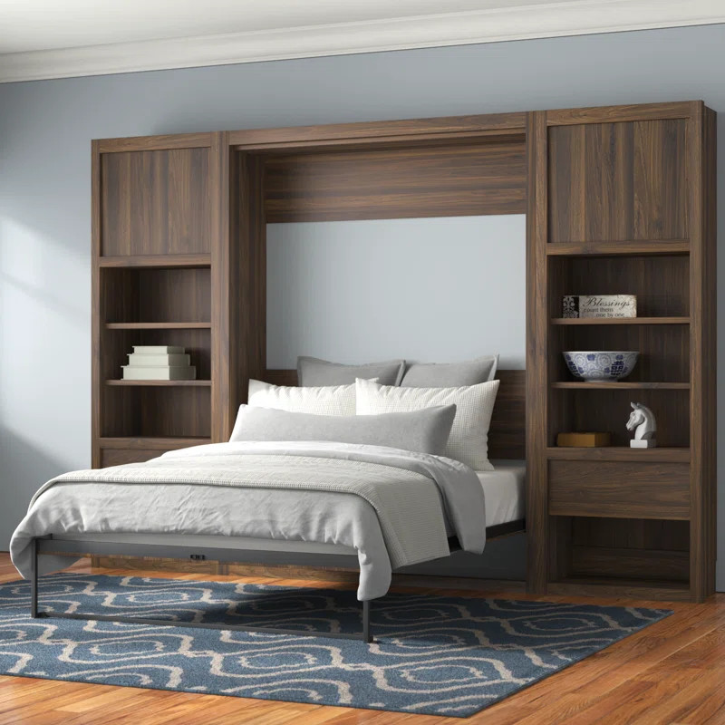 Wexford Murphy Bed with Side Cabinet Storage | Wayfair North America