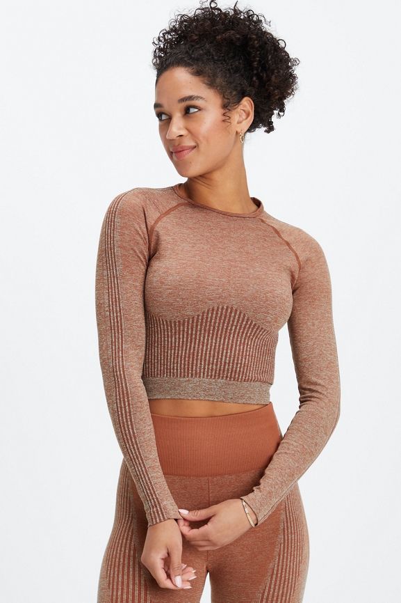 Ombre Seamless Long-Sleeve Top | Fabletics - North America