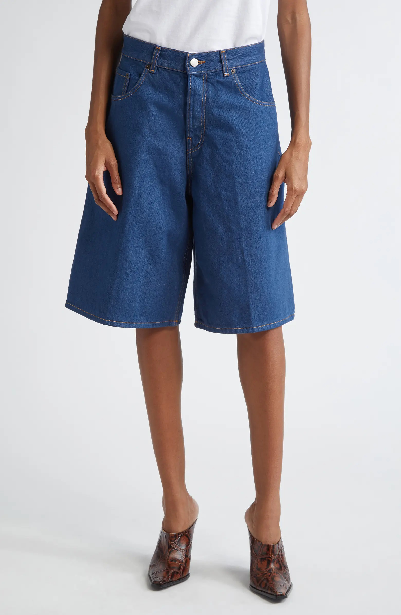 Becky Wide Leg Denim Shorts | Nordstrom