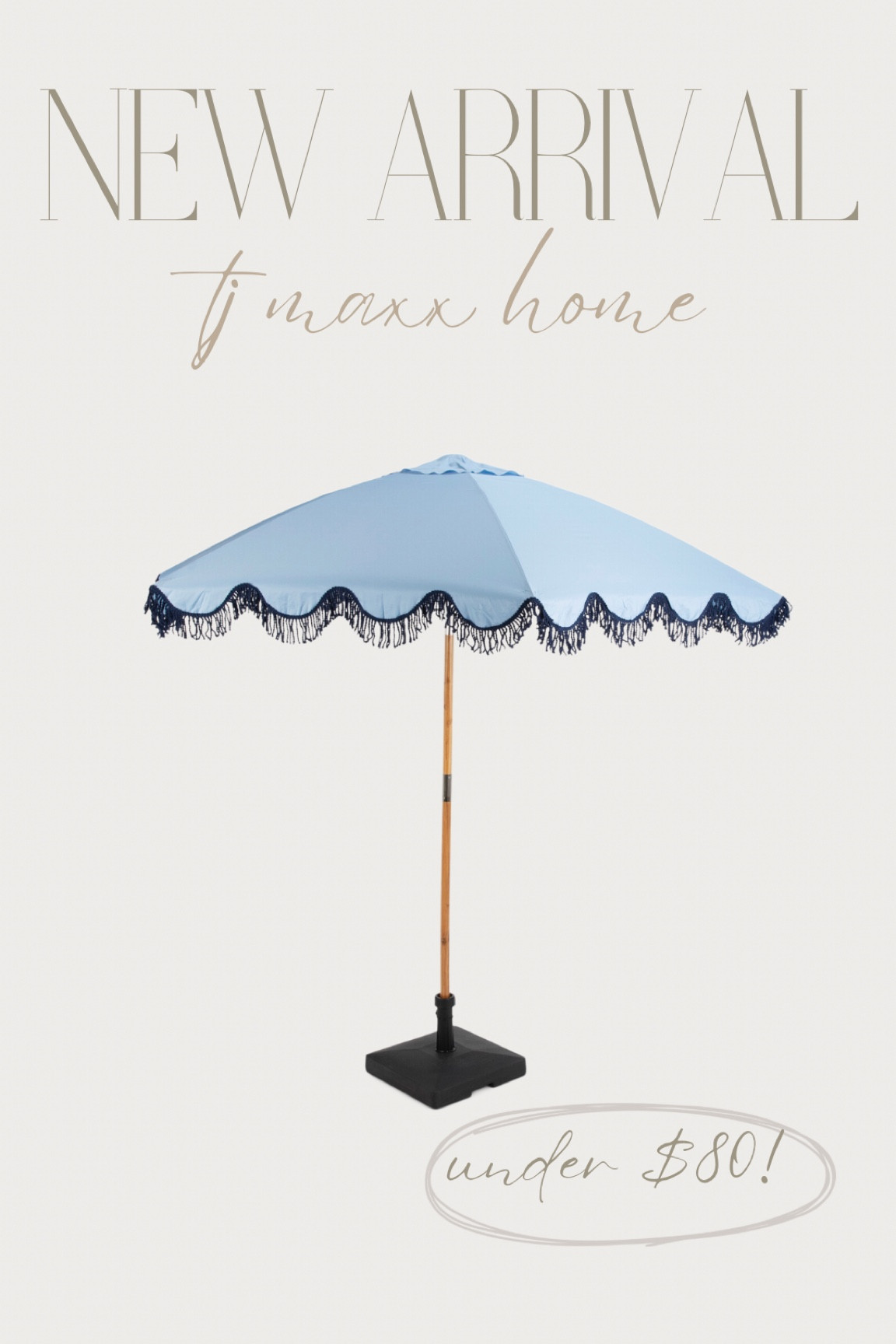 The prettiest outdoor scalloped umbrella! Under $80! Serena & Lily look for less! 

#LTKSeasonal #LTKfindsunder100 #LTKhome