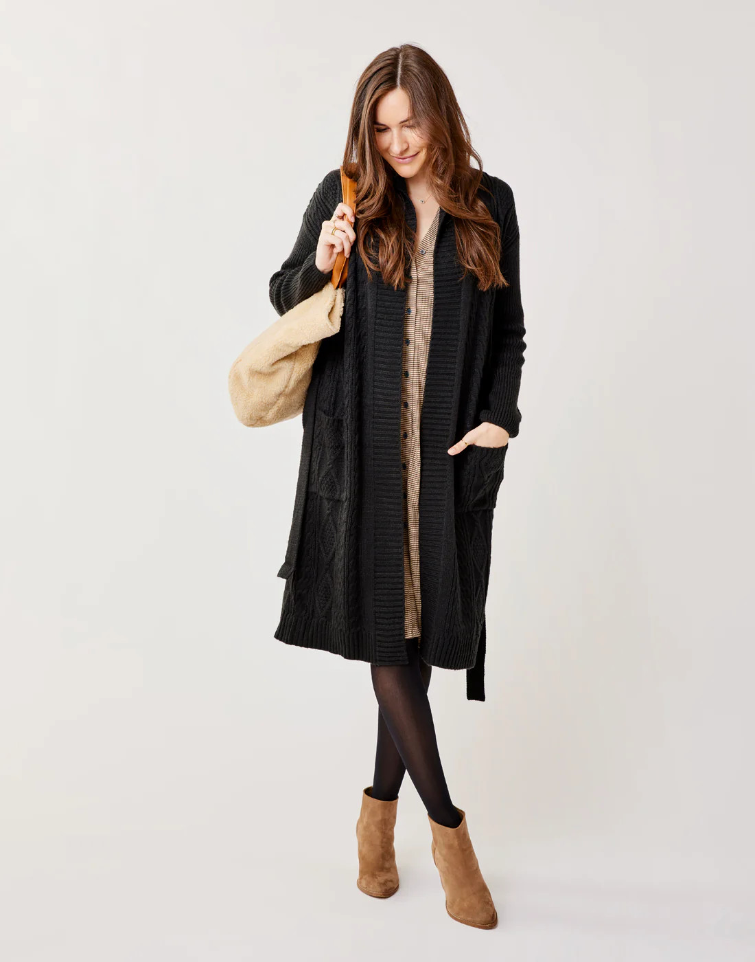 Etta Shawl Cardigan: Black | Carve Designs