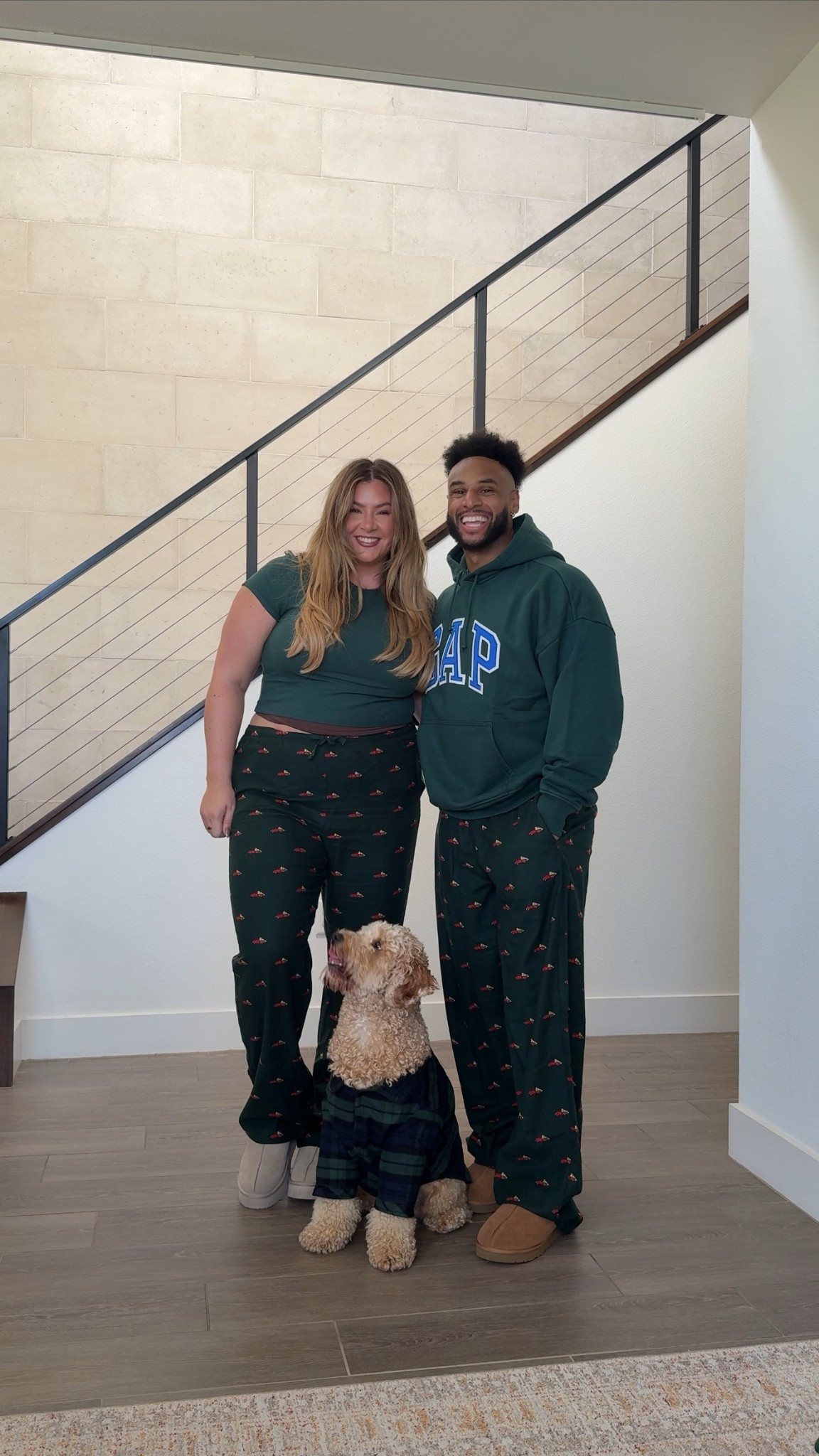 Matching family pajamas for the holidays from gap 🎄 I’m wearing an xl tall, Randy’s wearing a large tall and brucies wearing a large!!

#LTKStyleTip #LTKTall #LTKSeasonal