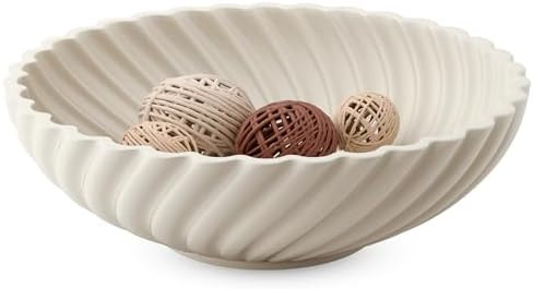 LILO DESIGN CO. 10'' Ceramic Decorative Bowl - Stylish Fruit Bowl for Kitchen Counter - Key Bowl ... | Amazon (US)