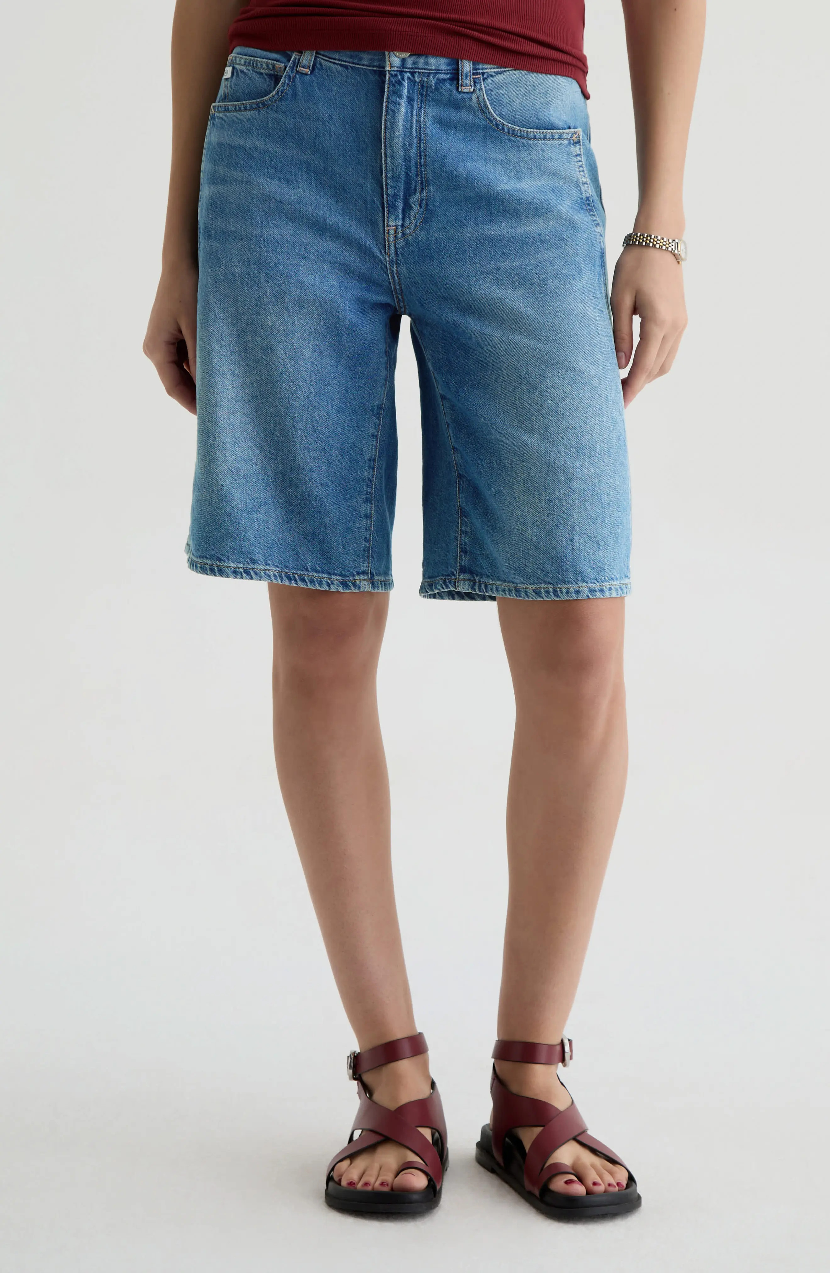 AG Thalia Denim Bermuda Shorts (Women) | Nordstrom | Nordstrom