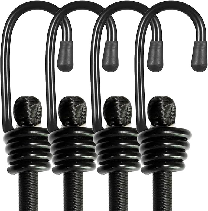 BEXSLE Bungee Cords with Hooks, Heavy Duty Outdoor Elastic Bungee Straps\uff0cNo Odour Industrial... | Amazon (US)