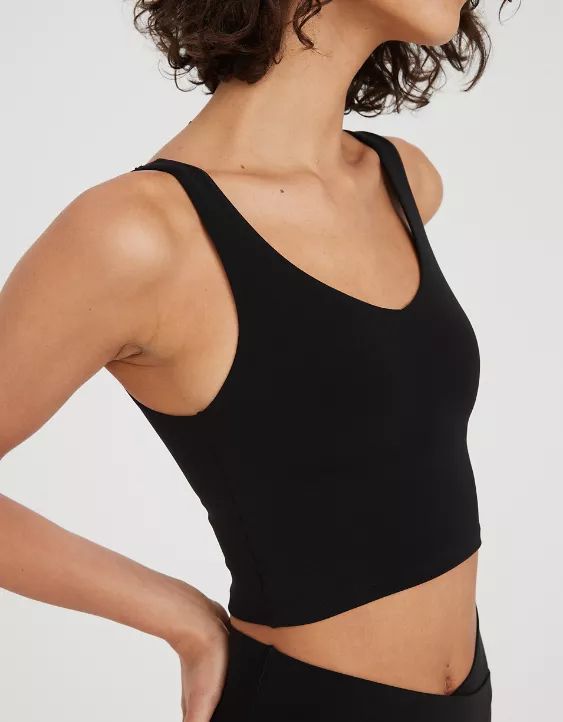OFFLINE By Aerie Real Me Low Key Longline Sports Bra | American Eagle Outfitters (US & CA)
