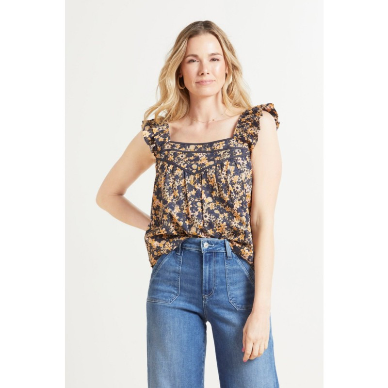 ROAN + RYAN Edith Retro Floral Flutter Tank | EVEREVE | Evereve