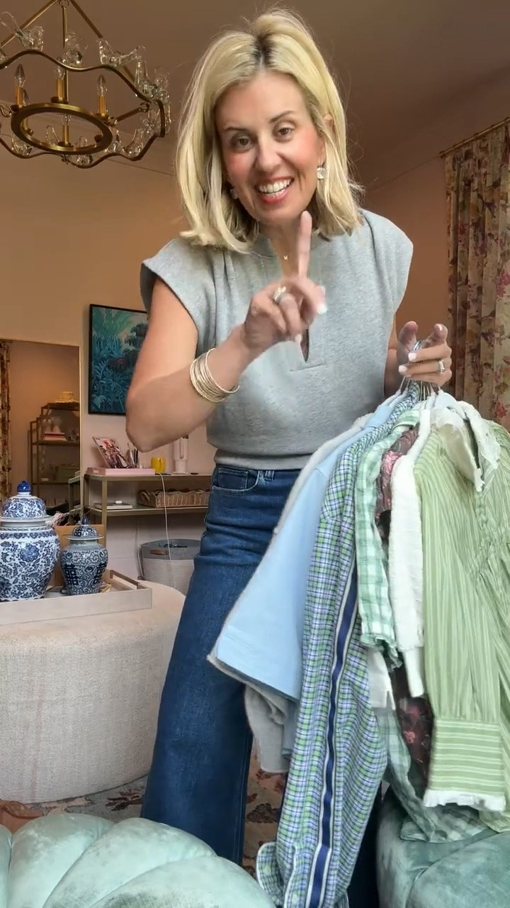 Oh Anthro I love you! I’m loving my new order!!

Sizing:
Gray & Blue (Nation) top - xs
Jeans - 26P
Brown floral top - small
Goldie sweater - xs 
Green Check top - xs
White & Blue Cropped Blouse - small (size up) 
White puff sleeve - small
Plaid Cropped - (small - need xs)
Green babydoll top - small

#LTKdayinmylife #LTKootd #LTKmomlife