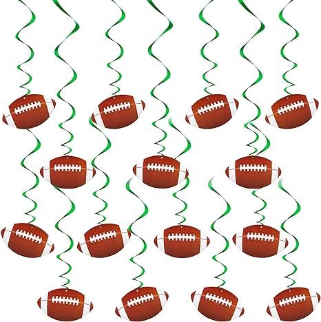 30 Pieces Football Hanging Swirls Party Decorations Super Football Bowl Game Day Sports Birthday ... | Amazon (US)