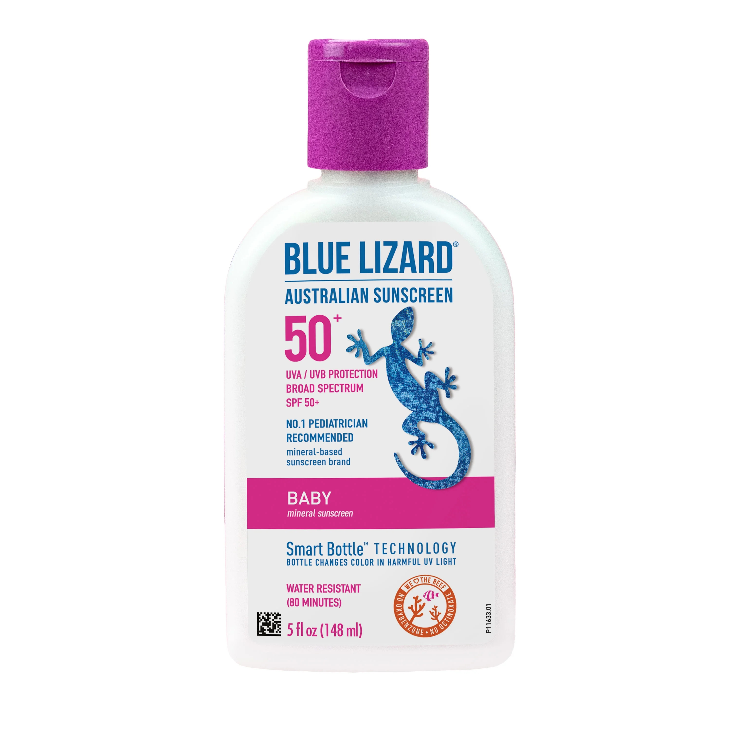 Blue Lizard Baby SPF 50 Mineral Sunscreen Lotion, Broad Spectrum, 5 fl oz | Walmart (US)