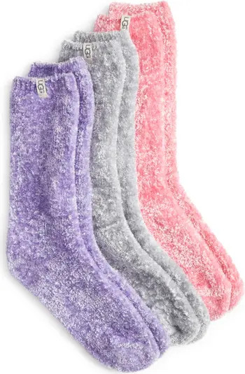 Leda Assorted 3-Pack Sparkle Crew Socks | Nordstrom
