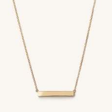 Horizontal Engravable Bar Necklace | Mejuri (Global)