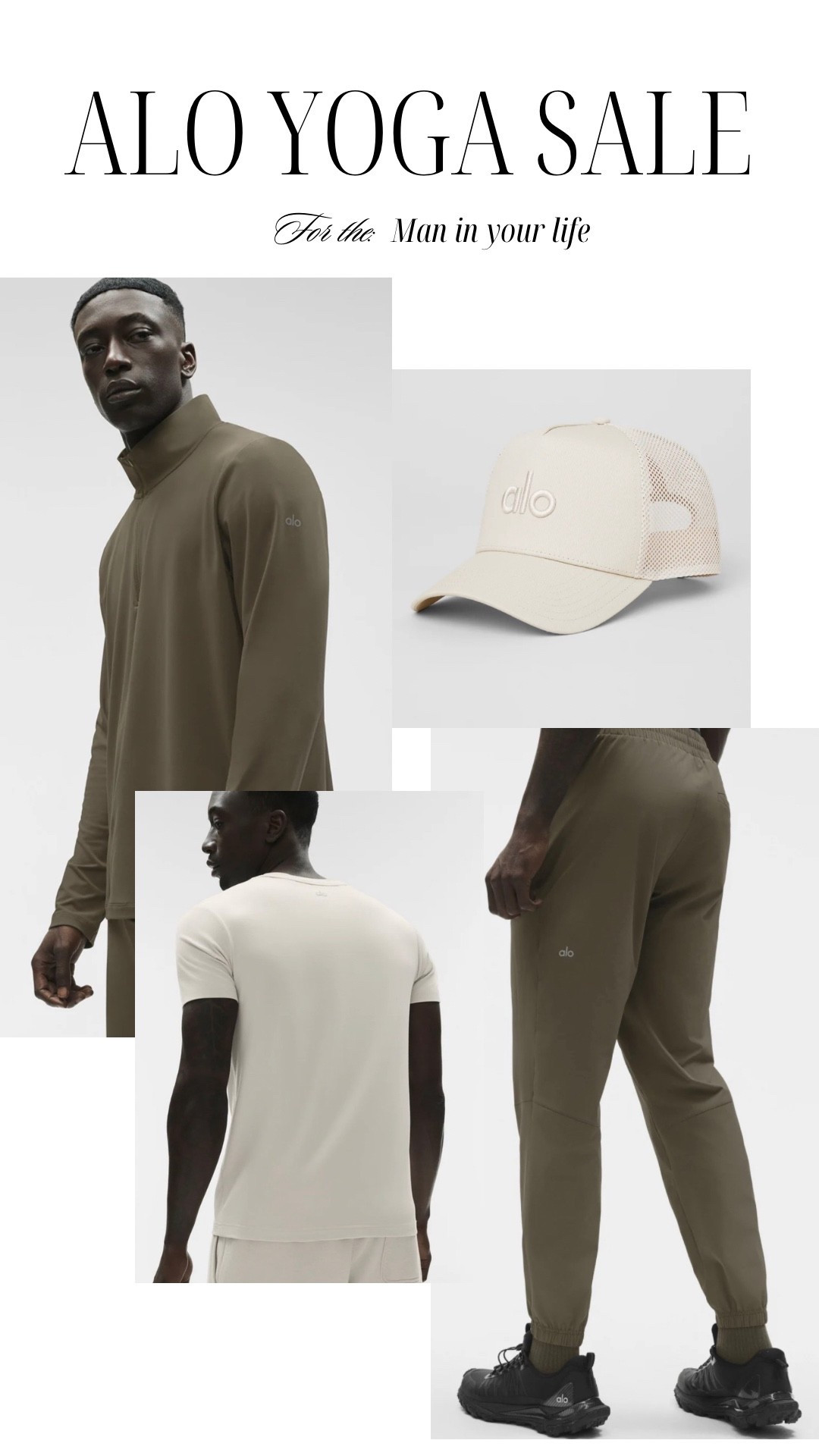 Stockton’s picks from the @Alo Yoga sale — he wanted a comfortable new outfit to wear for travel and this was the winner! All 30% off.