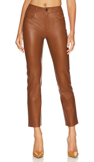 Stella Faux Leather Straight in Dark Argan | Revolve Clothing (Global)