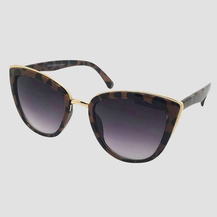 Women's Leopard Print Cateye Sunglasses - A New Day™ Brown | Target
