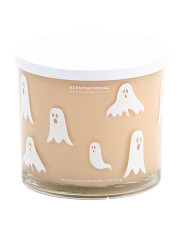 Made In Usa 26oz Lidded Pumpkin Spice Ghost Candle | Marshalls
