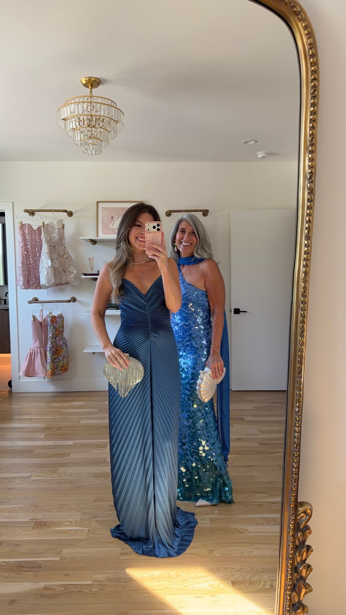 slate blue pleated satin gown with a V-neckline, blue sequin gown with a one-shoulder neckline and attached scarf drape mom and me formal wedding guest and mother of the bride dresses 💍

revolve code: tulip

I’m 5’4” and wear a size small/2 

mom is 5’4” and wears a medium/6

fall wedding guest dresses, wedding guest dresses, cocktail dresses, semi-formal dresses, black tie wedding guest dresses, destination wedding guest dresses, garden party dresses, wedding guest outfit ideas, mom & me outfits, mom & me dresses, matching outfits, mother daughter outfits, family photo outfits, wedding guest dresses, mother of the bride, mother of the groom, wedding guest outfit ideas

#LTKSeasonal #LTKWedding #LTKgrwm