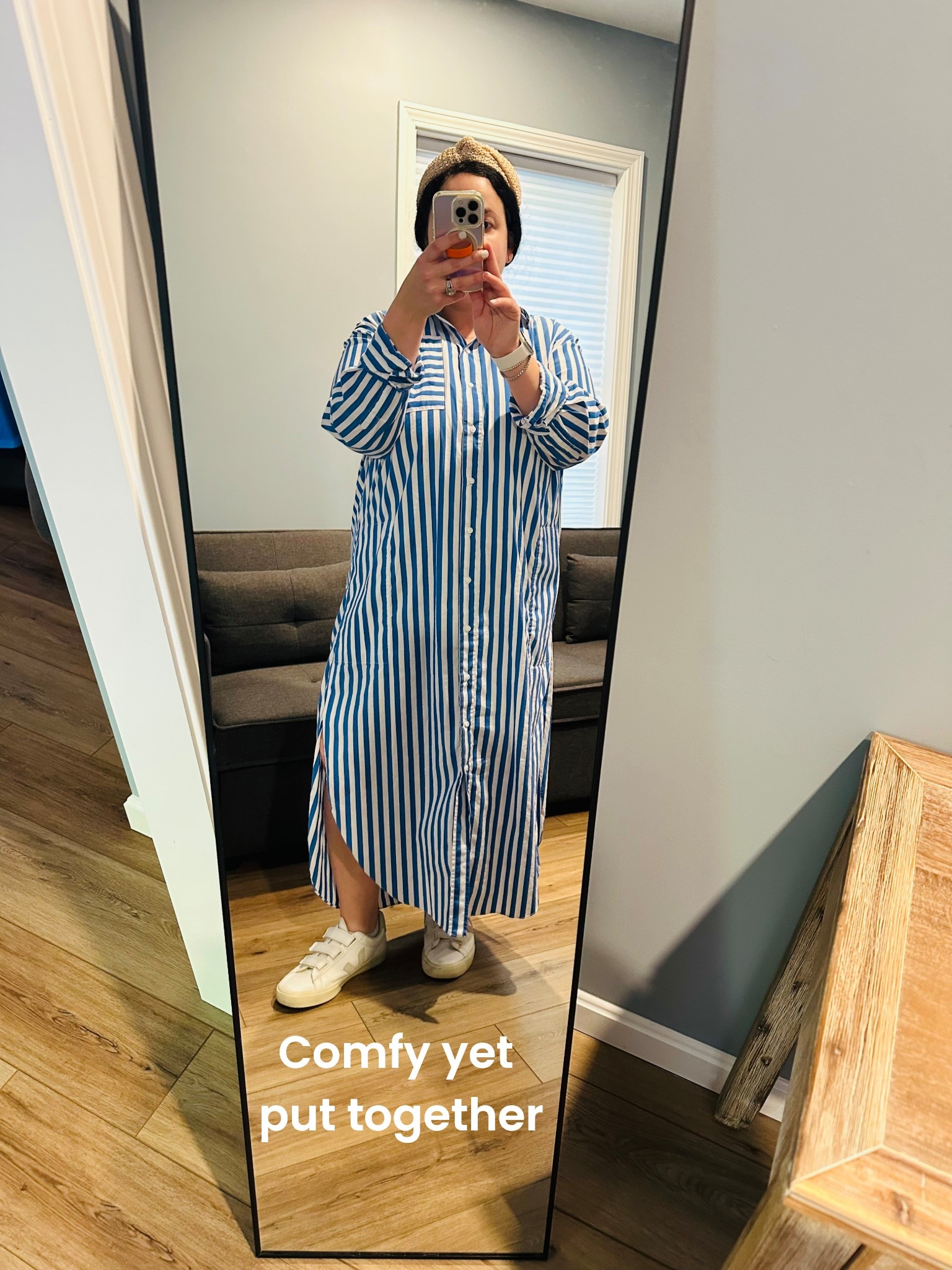 Although it’s going to be 70 today in MA, the mornings and evenings are cool. I love this dress because I can roll up the sleeves if I get hot! It’s an old Tuckernuck sale find from a few years ago but just grabbed some less expensive Amazon options to have too. Cooler Fall weather, where are you?!

#LTKFindsUnder50 #LTKMidsize #LTKStyleTip