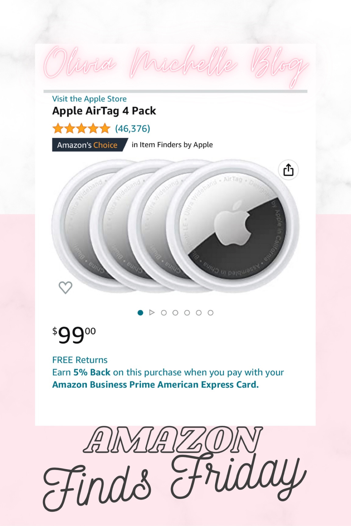 Amazon finds Friday! I grabbed the Apple air tag four pack and am loving using them to track my keys. I also linked some cute holders. 