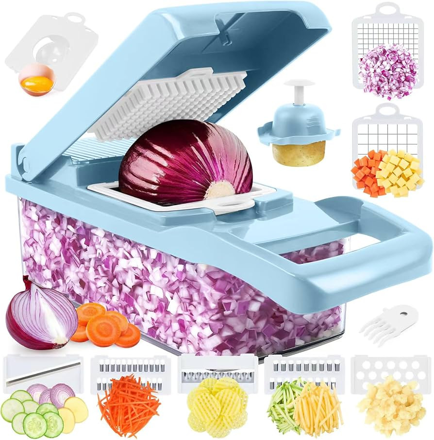 Vegetable Chopper, Pro Onion Chopper, Multifunctional 13 in 1 Food Chopper, Kitchen Vegetable Sli... | Amazon (US)