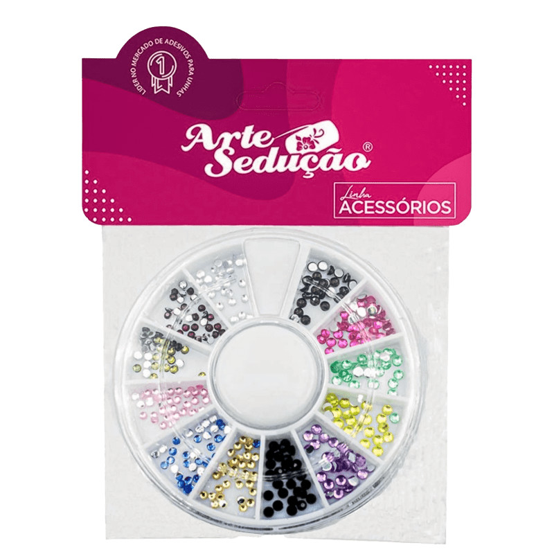Disco de Strass Arte Sedução Coloridas | Beleza na Web | Beleza Na Web (BR)