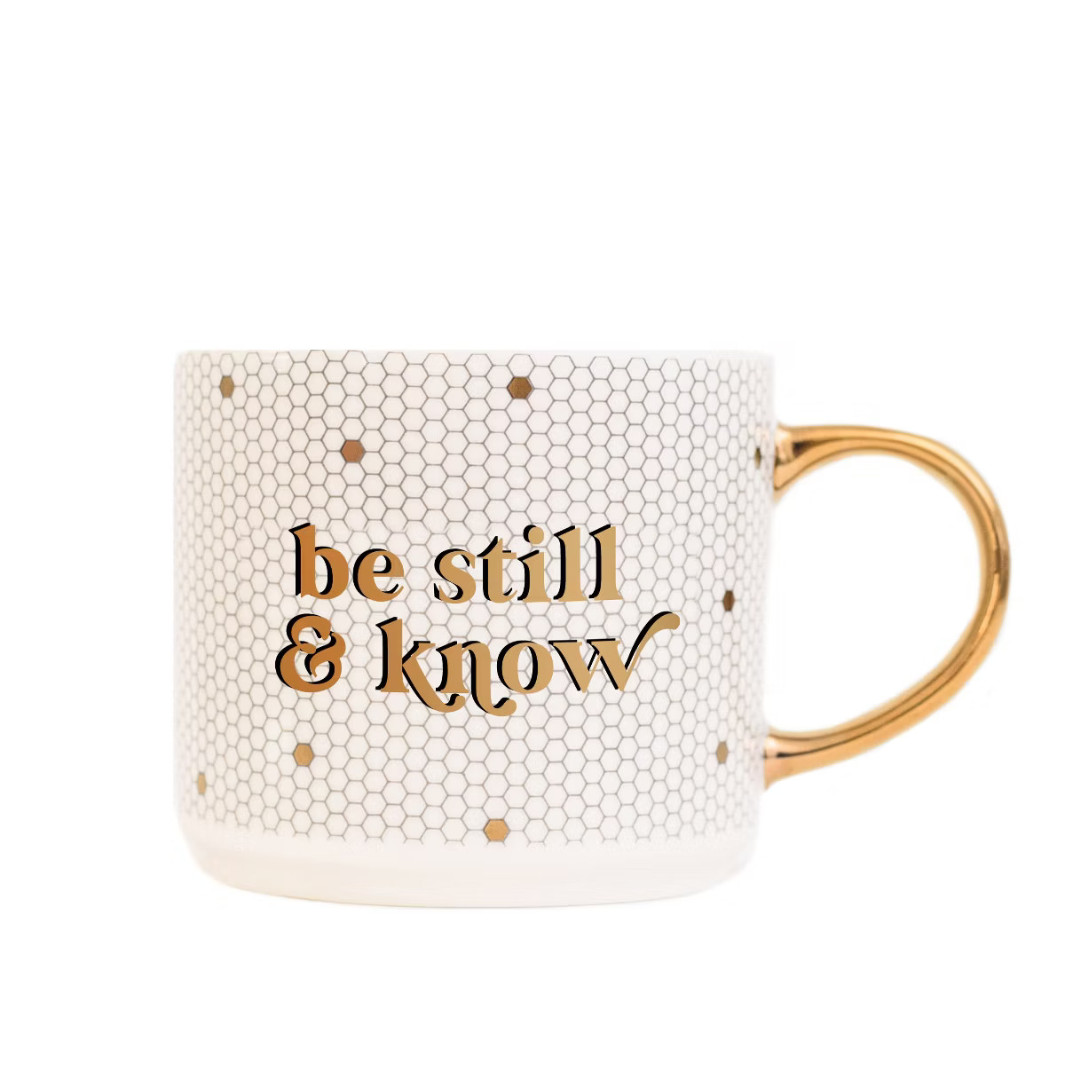 Sweet Water Decor Be Still & Know Honeycomb Tile Coffee Mug - 17oz | Target