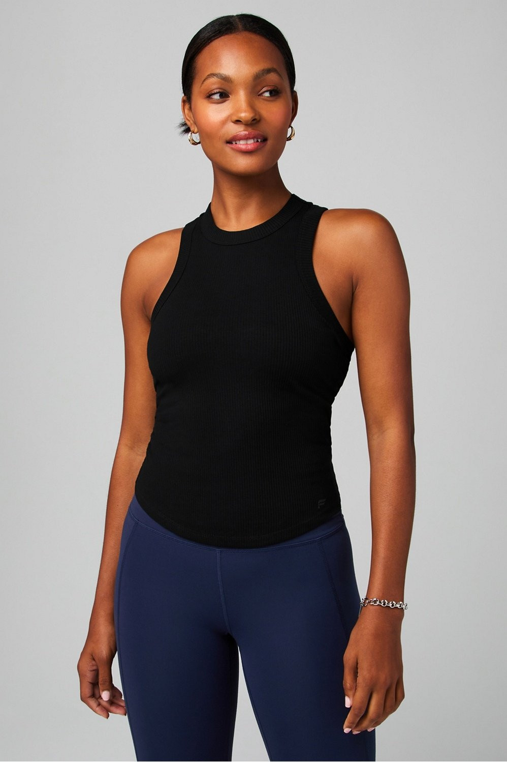High Neck Rib Built-In Bra Tank (2,850) | Fabletics