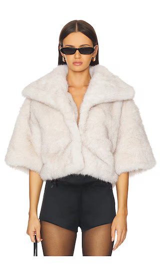 Cropped Claude Coat in Snow Grey | Revolve Clothing (Global)