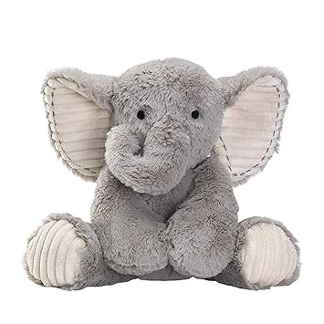Lambs & Ivy Jungle Safari Gray Plush Elephant Stuffed Animal Toy Plushie - Jett | Amazon (US)