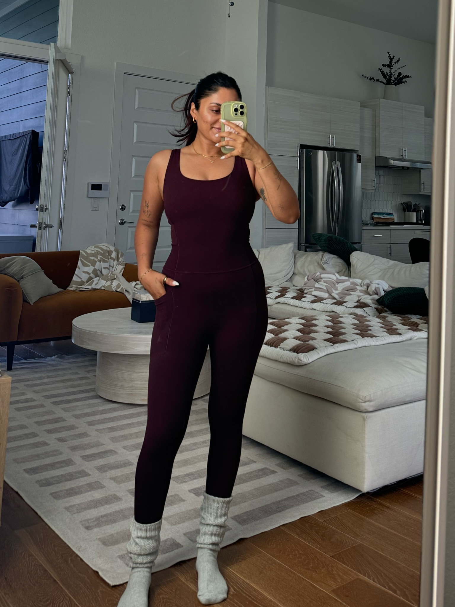 LOVE this bodysuit & it has pockets 😍

Wearing a size small

#LTKFitness #LTKActive