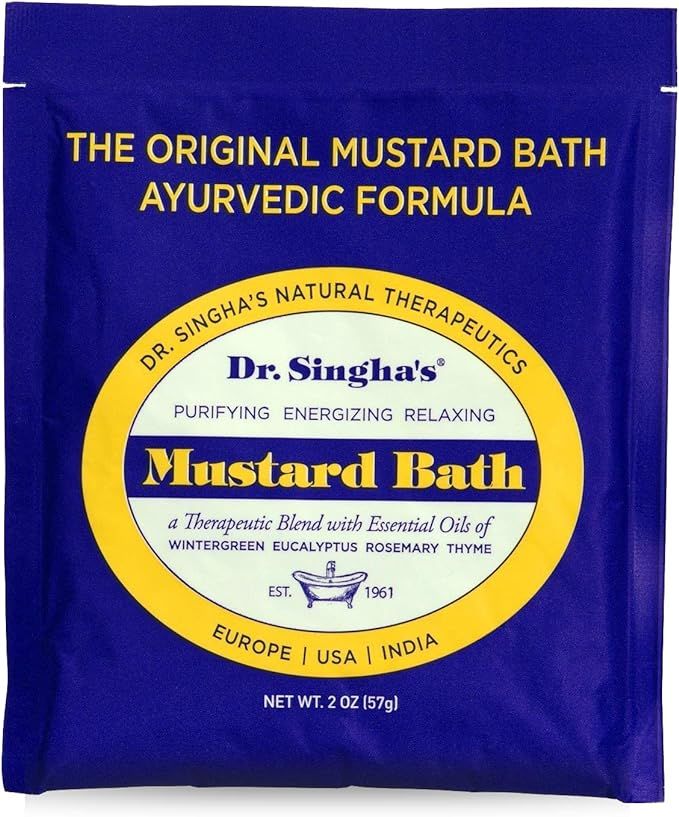 Dr. Singha's Mustard Bath, Therapeutic Bath Salts, 2 Oz | Amazon (US)