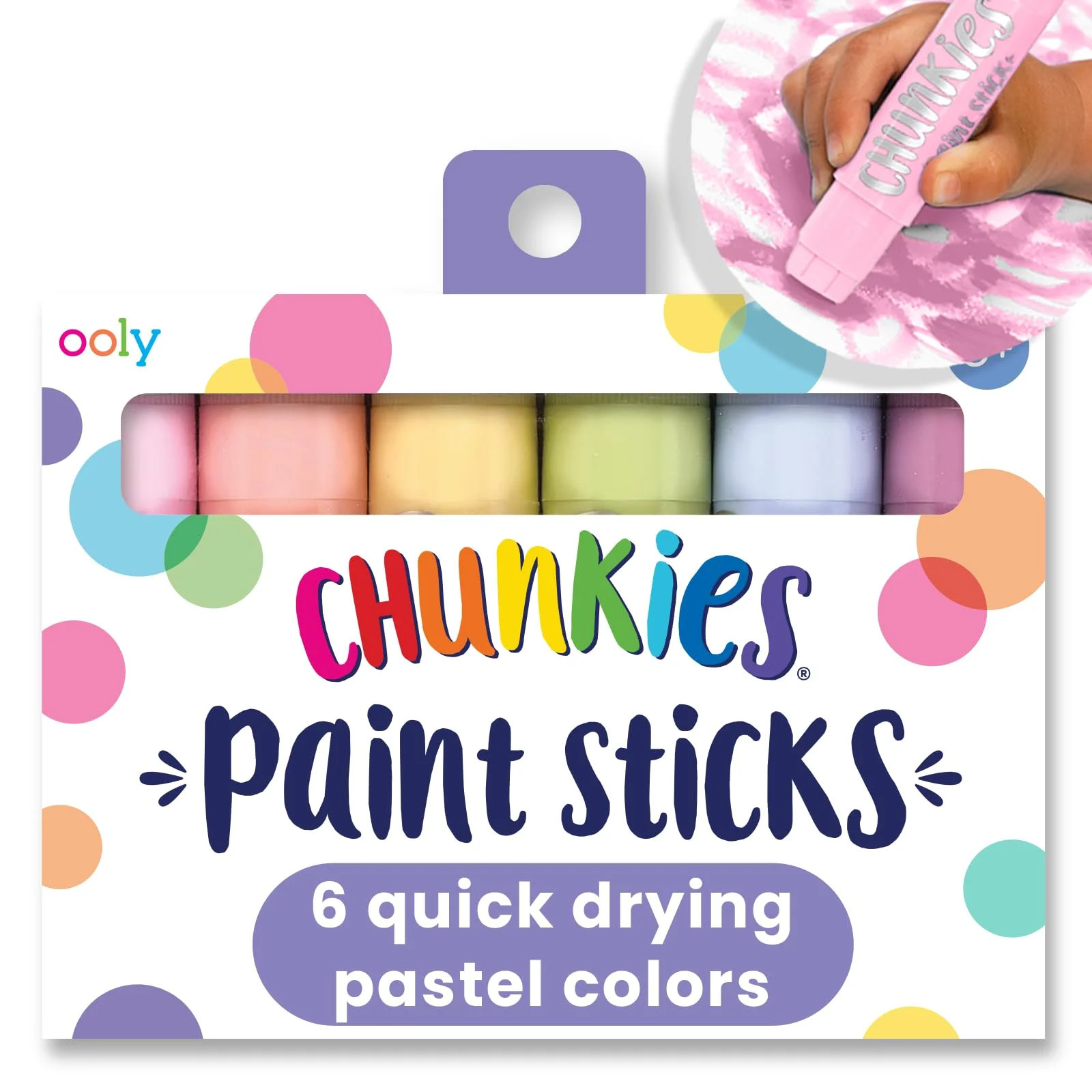 Ooly Chunkies 6 Pastel Paint Sticks, Mess Free Art Supplies for Toddlers | Walmart (US)