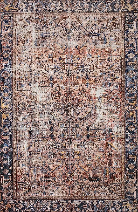 Chris Loves Julia x Loloi Jules JUL-02 Terracotta / Multi Oriental Area Rug 5'-0" x 7'-6" | Amazon (US)