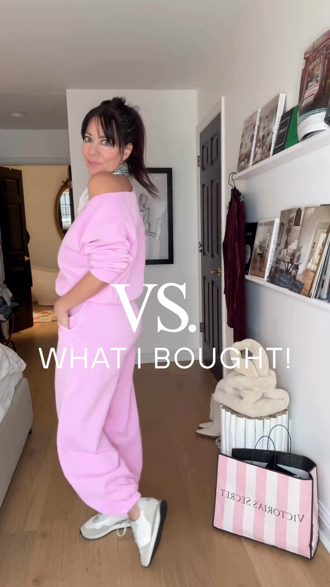 It’s funny that I never buy lingerie from VS anymore but their oversized almost barrel sweatpants and matching sweatshirts are soooooooo good and now $30 each vs $59.95 
More colors available 
Wearing small pant and medium top in pink. 

#LTKFindsUnder50 #LTKSaleAlert #LTKCyberWeek