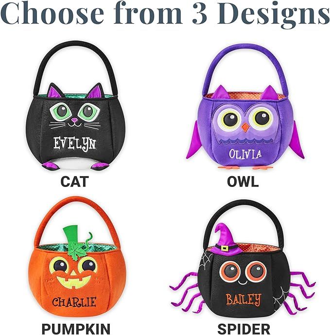 Let's Make Memories Personalized Halloween Trick-or-Treat Bag - Reflective - Embroidered Name - S... | Amazon (US)