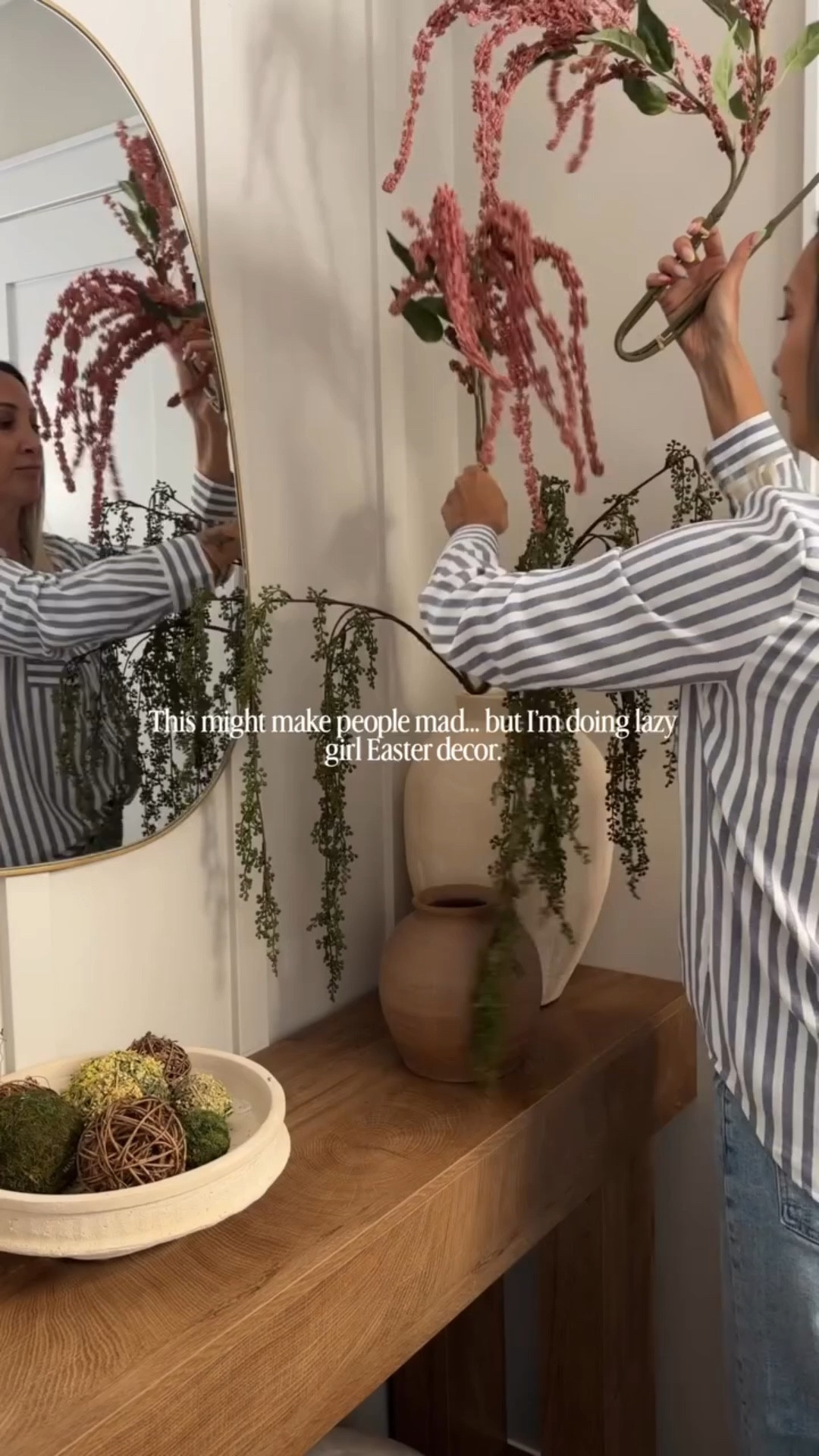 Not a big Easter decorator over here but I can get behind a few easy swaps that still make it feel put together 🐣

Anyone else more of a lazy girl decorator or are you going all out 👀

#homedecor #easterdecor #decorideas
#simpledecor

#LTKHome #LTKSeasonal #LTKmomlife