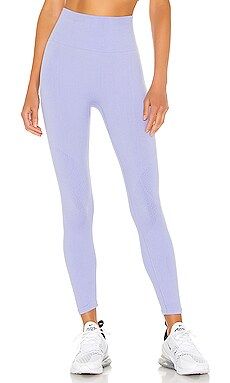 Nike Seamless 7/8 Tight in Light Thistle & White from Revolve.com | Revolve Clothing (Global)