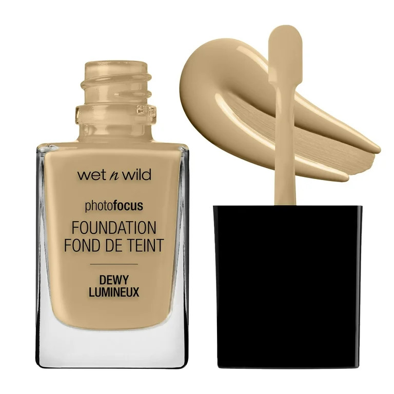 Wet n Wild Photo Focus Dewy Liquid Foundation Makeup, Cream Beige, 1.0 fl oz | Walmart (US)