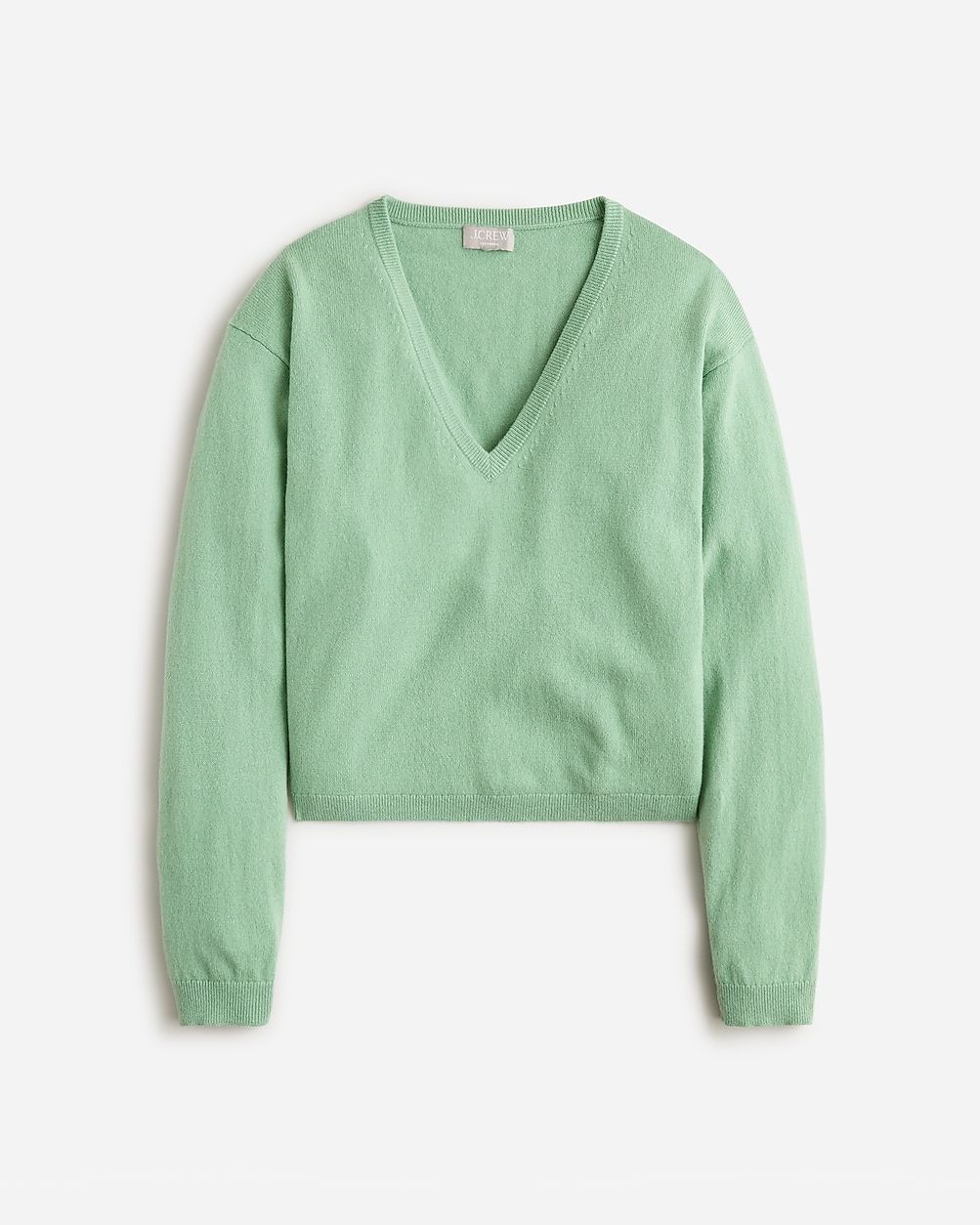 Cashmere relaxed cropped V-neck sweater | J.Crew US