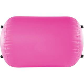 Air Mat Tumble Track Air Spot, Round Inflatable Air Roller with Electric Pump, Area 7.89, Pink, 23.6 x 48.4 inches | The Home Depot
